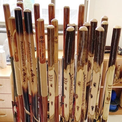 90x3cm Cane Chinese Totem Carving di camminata di legno