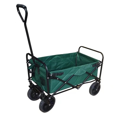 Vagone pieghevole del salotto del carrello pieghevole a quattro ruote solido del giardino del poliestere