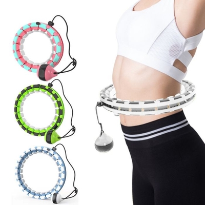 Hula-hoop astuto di misura adattabile, vita sottile 24 hula-hoop pesati nodo