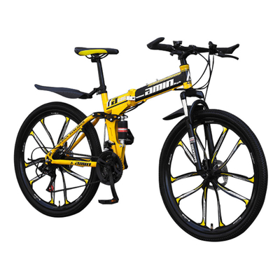 Mountain bike pieghevole a 26 pollici, bicicletta d'acciaio ad alto tenore di carbonio dell'OEM della montagna 120kg
