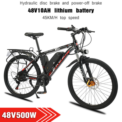 Bici elettrica 60km, ciclo elettrico della coda della batteria al litio molle della struttura del litio di 13Ah 48V