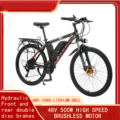 Bici elettrica 60km, ciclo elettrico della coda della batteria al litio molle della struttura del litio di 13Ah 48V