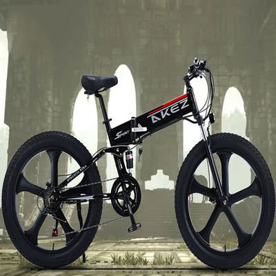 Lega elettrica del magnesio della bici 40km/H della gomma grassa a 26 pollici dell'esposizione di LED