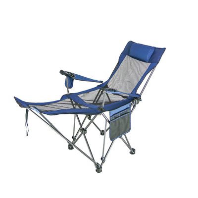 Sedie pieghevoli di campeggio di seduta e di menzogne del metallo Stowable del portatile del tessuto del tubo d'acciaio 600D