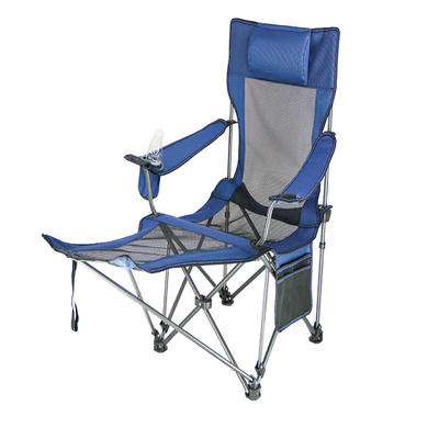 Sedie pieghevoli di campeggio di seduta e di menzogne del metallo Stowable del portatile del tessuto del tubo d'acciaio 600D