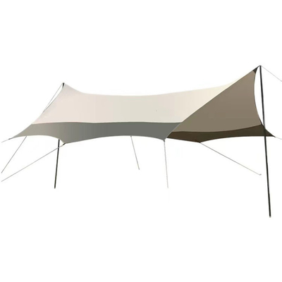 Tenda di campeggio all'aperto di Sun del parasole rivestito d'argento del tessuto con la corda del vento