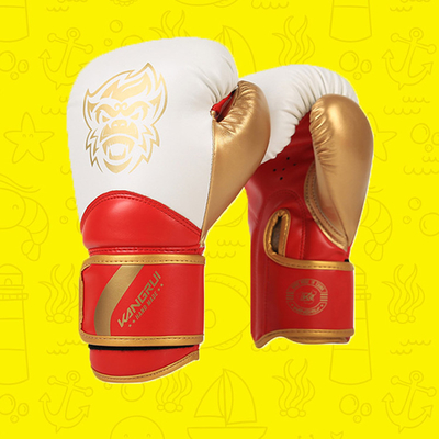 Guanti di cuoio professionali dell'unità di elaborazione EVA Topten Custom Printed Boxing respirabili